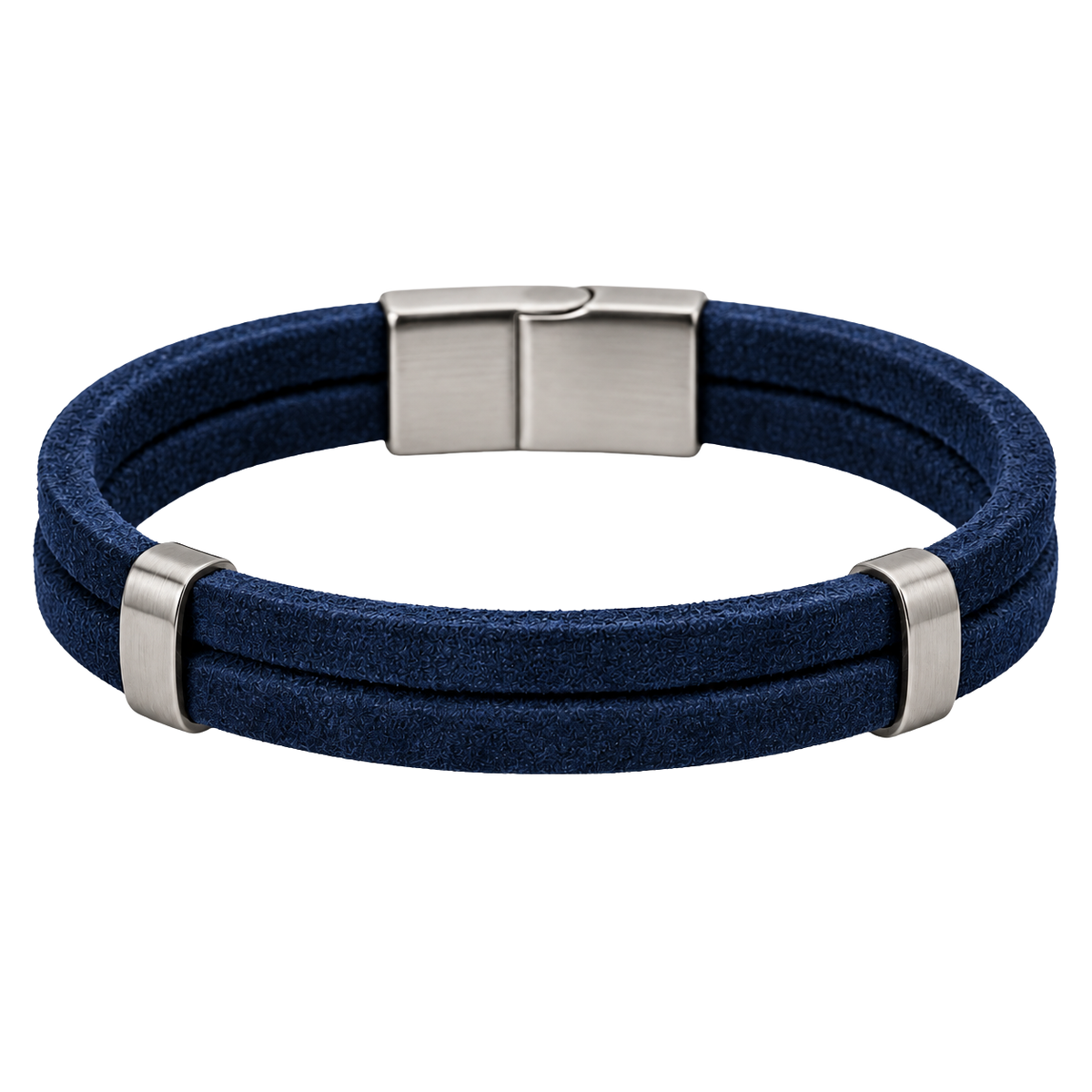 Premium Double Wrap Suede Bracelet – Navy Blue | QUENSLAUREN
