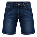 Premium Classic Denim Shorts – Dark Indigo Blue | QUENSLAUREN